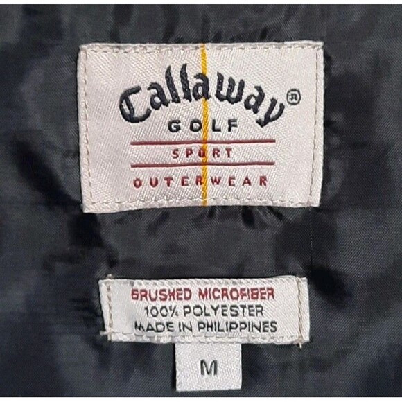 Callaway Golf Black Sport Outerwear Short Sleeve Windbreaker 1/4 Zip Pullover M - Picture 3 of 6